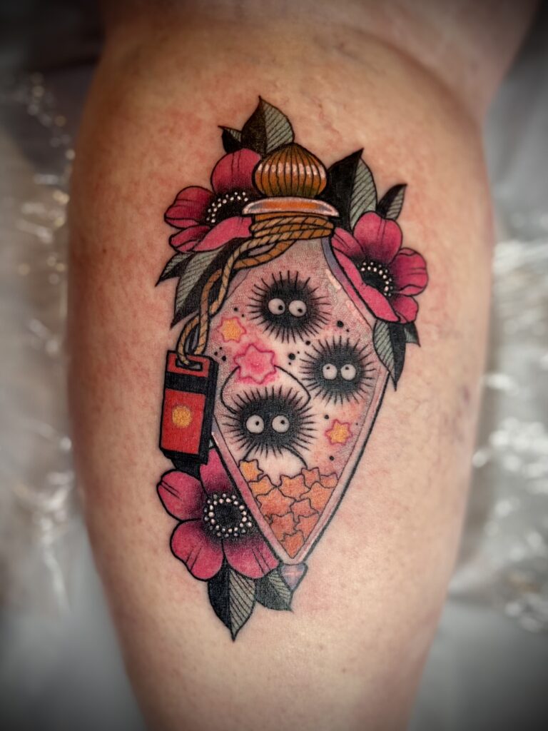 Neo-traditional color tattoo by Sideshow Tattoo and Piercing San Diego